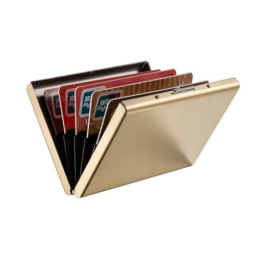 KOD Blocking Security Slim Card Holder Case for Men and Women - Pop Up Slim Minimalist Credit Card Holder (Silver 8 Sot Card Holder)
