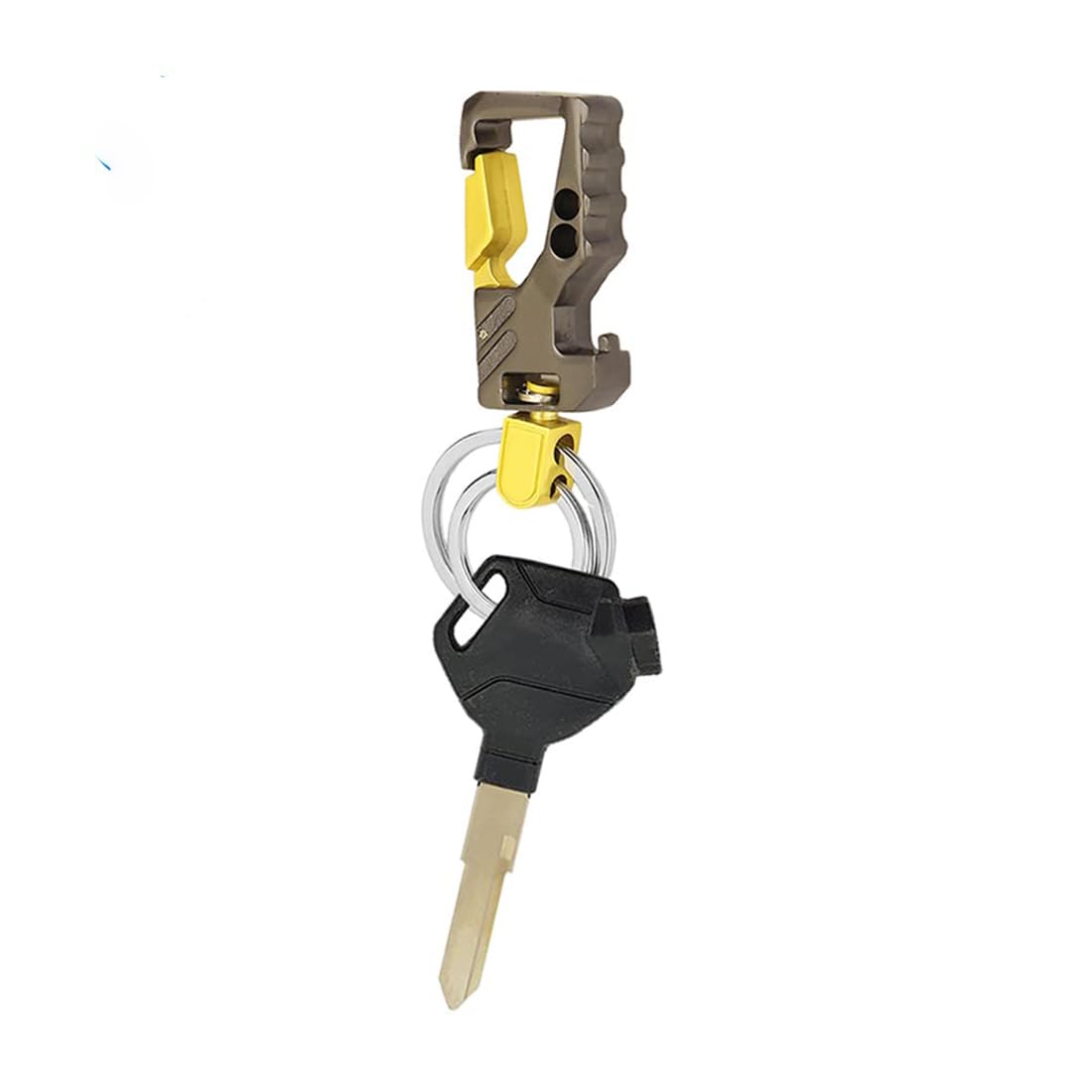 KOD Hook Locking Double Rings Metal Keychain For Bike and Car Keys