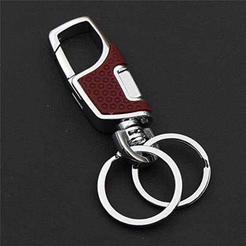 KOD Hook Locking Double Rings Metal Keychain For Bike and Car Keys
