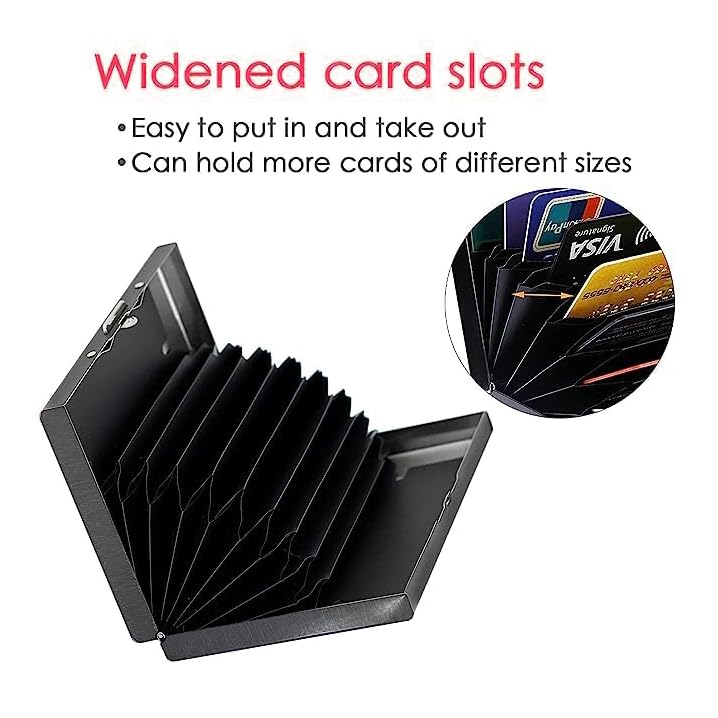 KOD Blocking Security Slim Card Holder Case for Men and Women - Pop Up Slim Minimalist Credit Card Holder (Silver 8 Sot Card Holder)