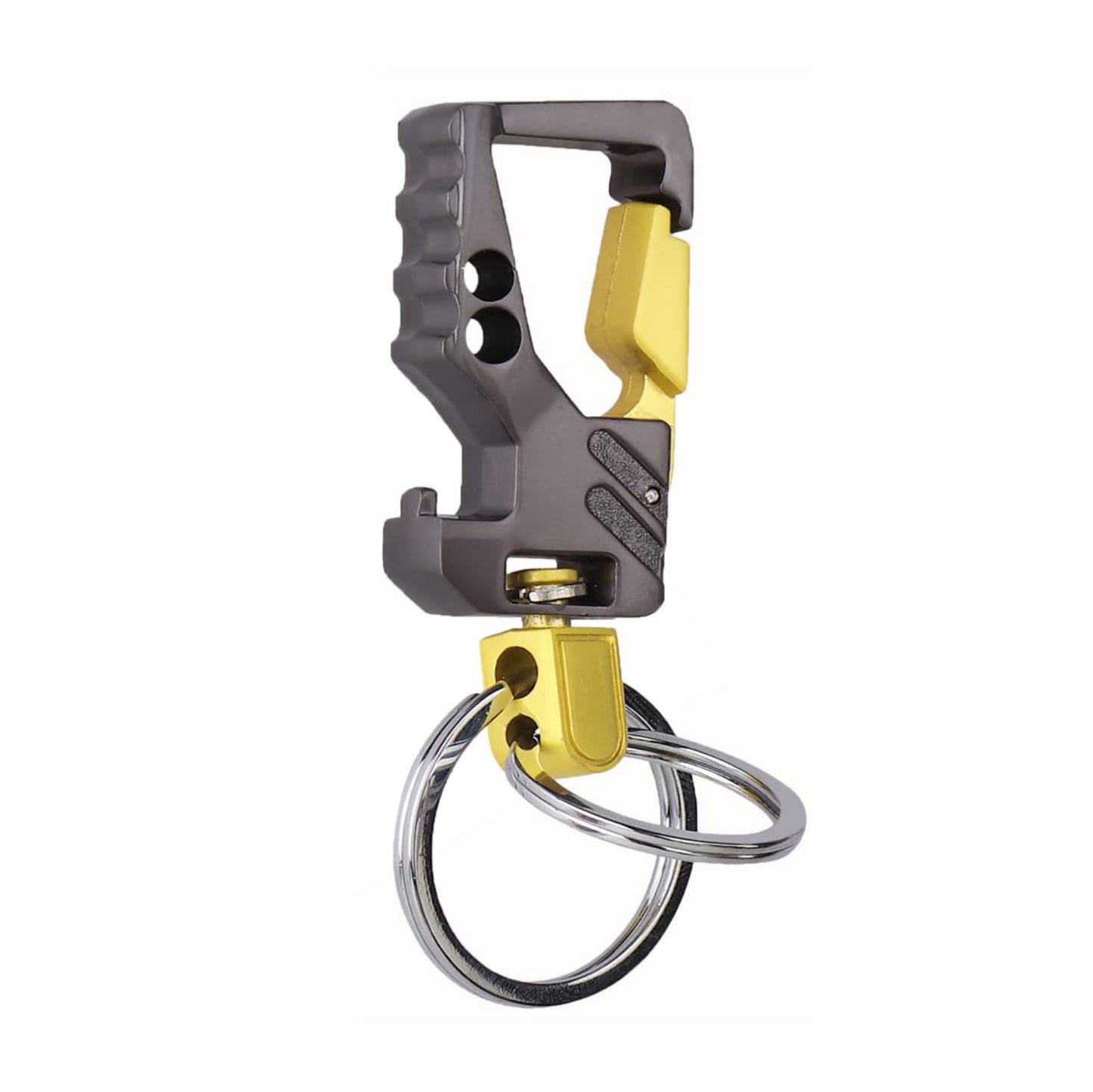 KOD Hook Locking Double Rings Metal Keychain For Bike and Car Keys