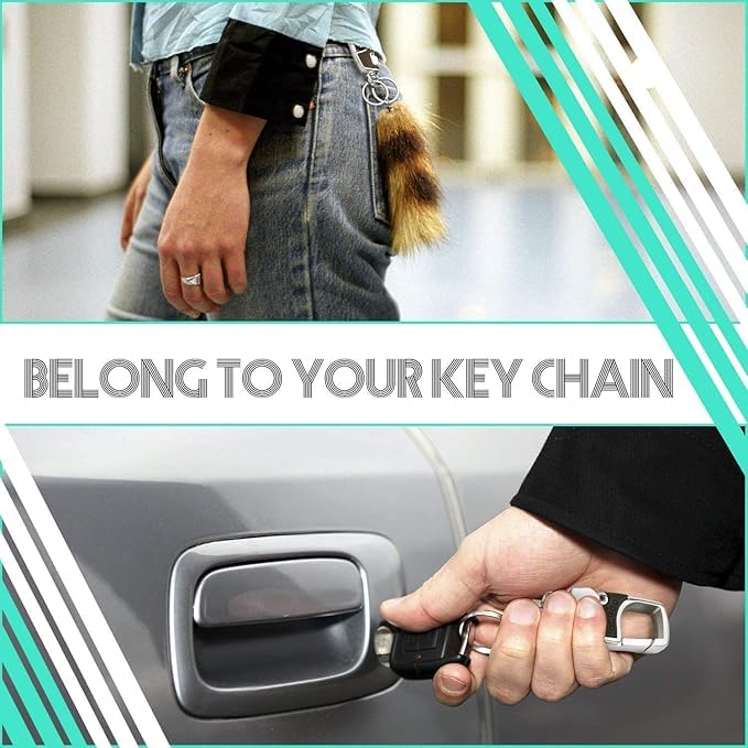 KOD Hook Locking Double Rings Metal Keychain For Bike and Car Keys