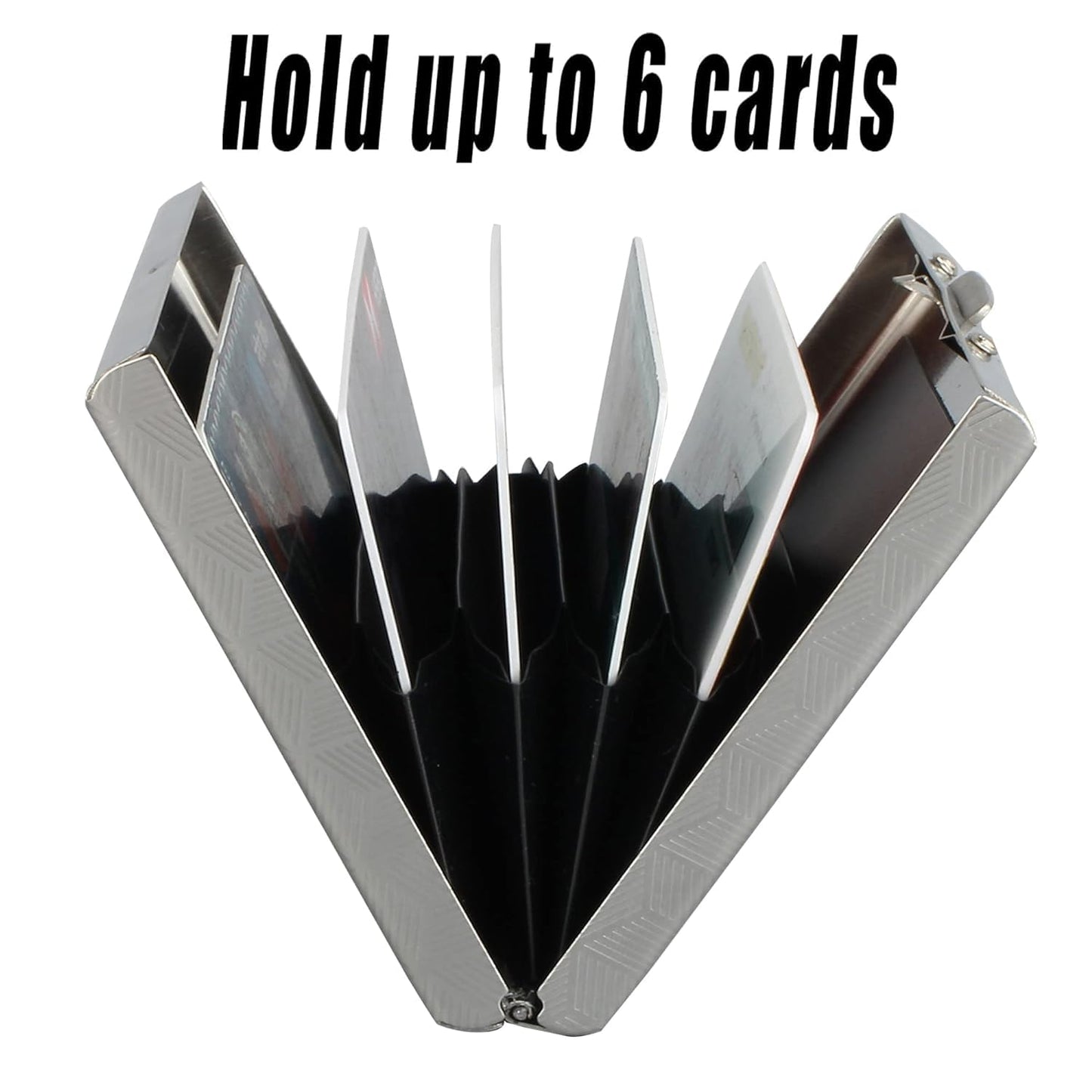 KOD Blocking Security Slim Card Holder Case for Men and Women - Pop Up Slim Minimalist Credit Card Holder (Silver 8 Sot Card Holder)