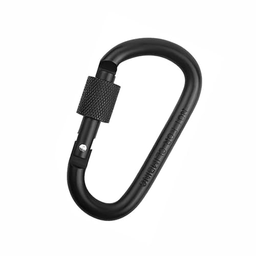 KART ON DEMAND Aluminium D-Shape Black Carabiner Keychain (1)