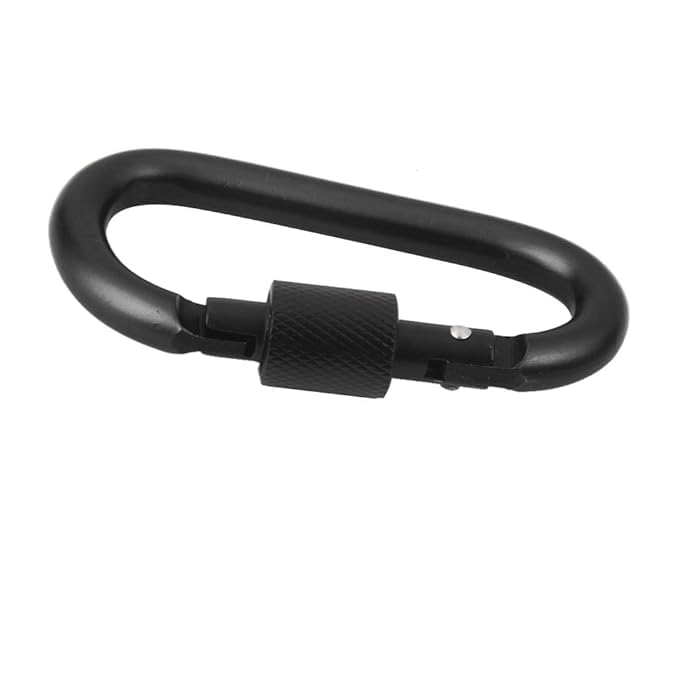 KART ON DEMAND Aluminium D-Shape Black Carabiner Keychain (1)