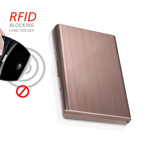 KOD Blocking Security Slim Card Holder Case for Men and Women - Pop Up Slim Minimalist Credit Card Holder (Silver 8 Sot Card Holder)