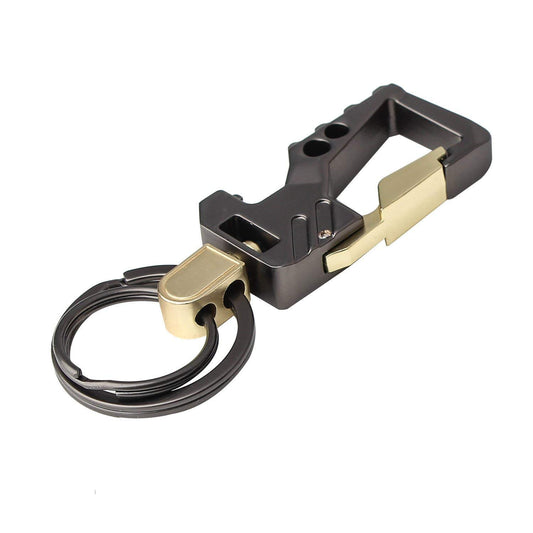 KOD Hook Locking Double Rings Metal Keychain For Bike and Car Keys