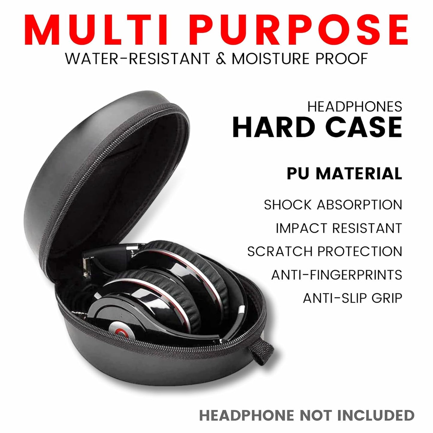 KOD Earphone Headphone Case Pouch Cover Carrying Case for Earphones, Headset, Pen Drives, SD Cards, All Mobile Accessories - Black (Large)