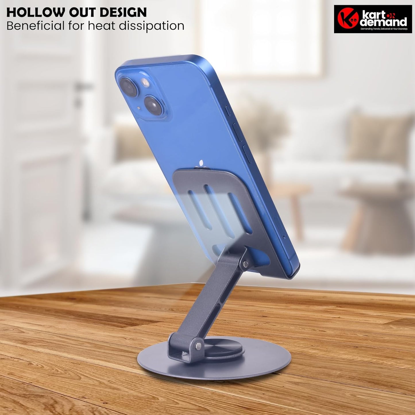 KART ON DEMAND KOD 360° Angle Rotating & Height Adjustable Mobile Stand, Mobile Holder for Table, Phone Stand Holder, Mobile Holder for Table